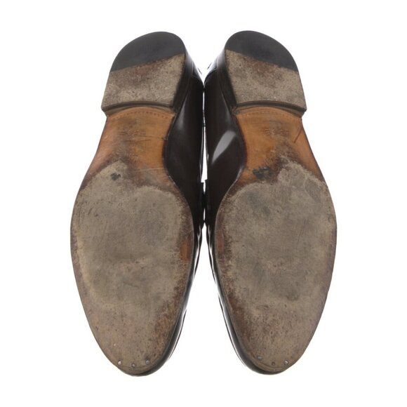 Gucci Brown & Royal Blue Leather Penny Loafers US 10.5 EU 43.5 UK 9.5 - Picture 3 of 3